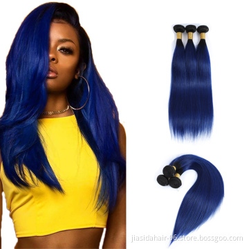 Wholesale Ombre Hair Vendors Cuticle Align Raw Peruvian Cambodian Weave with Closure Blue Brazilian Human Virgin Hair Bundles